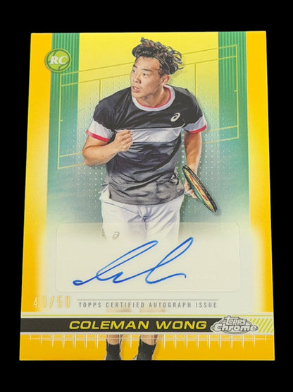 2024 Topps Chrome Coleman Wong — Gold Auto /50