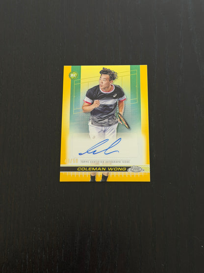 2024 Topps Chrome Coleman Wong — Gold Auto /50