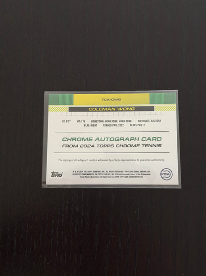 2024 Topps Chrome Coleman Wong — Gold Auto /50