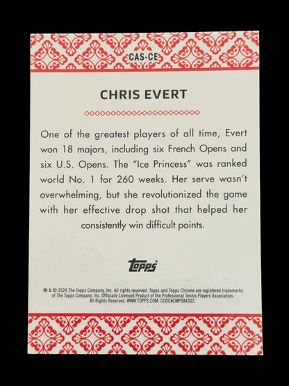 2024 Topps Chrome Chris Evert — Gold Aces /50