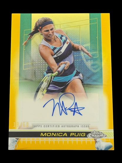 2024 Topps Chrome Monica Puig — Gold Auto /50