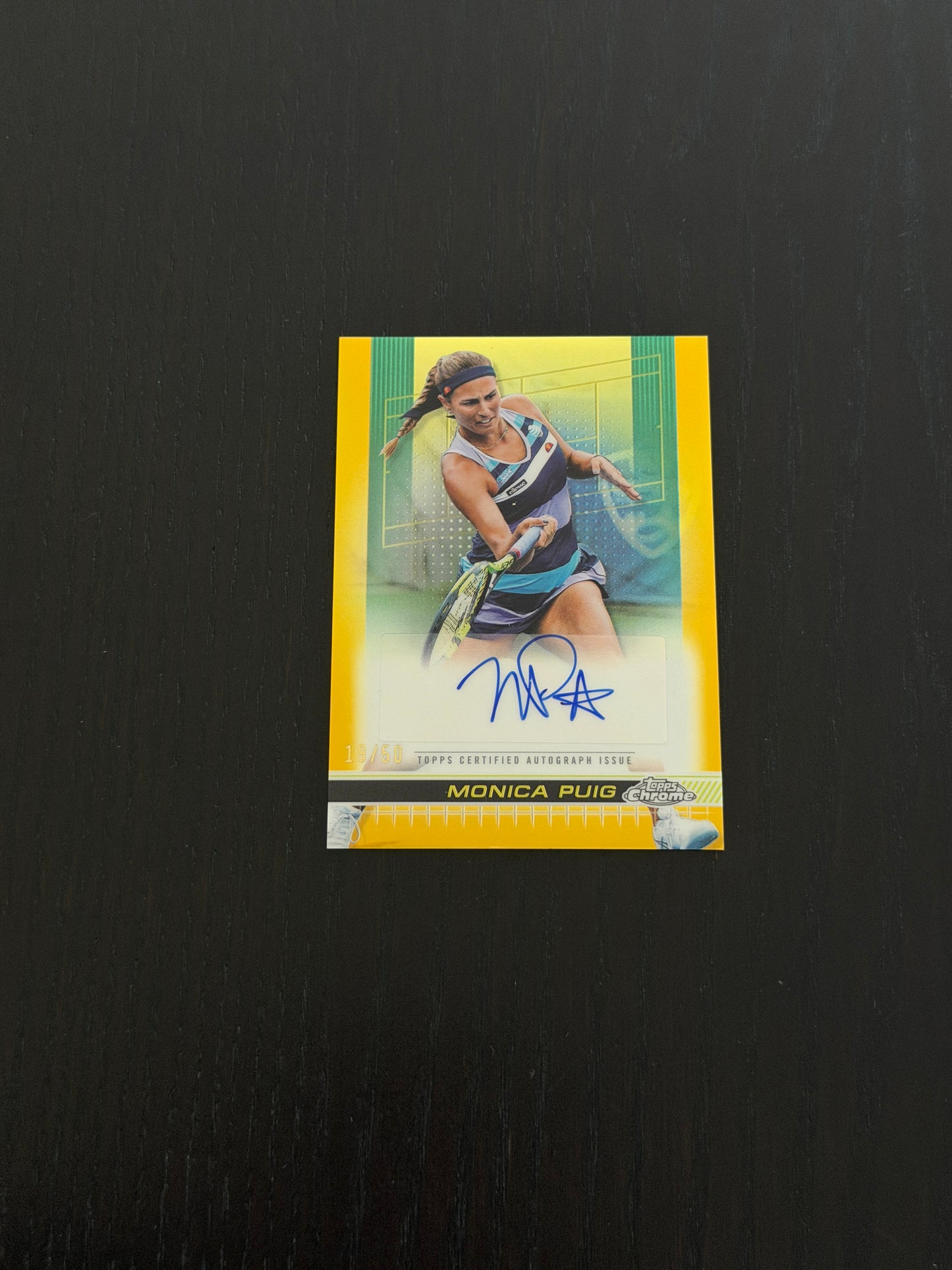 2024 Topps Chrome Monica Puig — Gold Auto /50