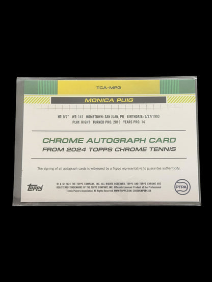 2024 Topps Chrome Monica Puig — Gold Auto /50
