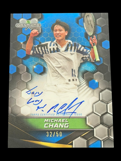 2024 Topps Graphite Michael Chang — Blue Auto /50