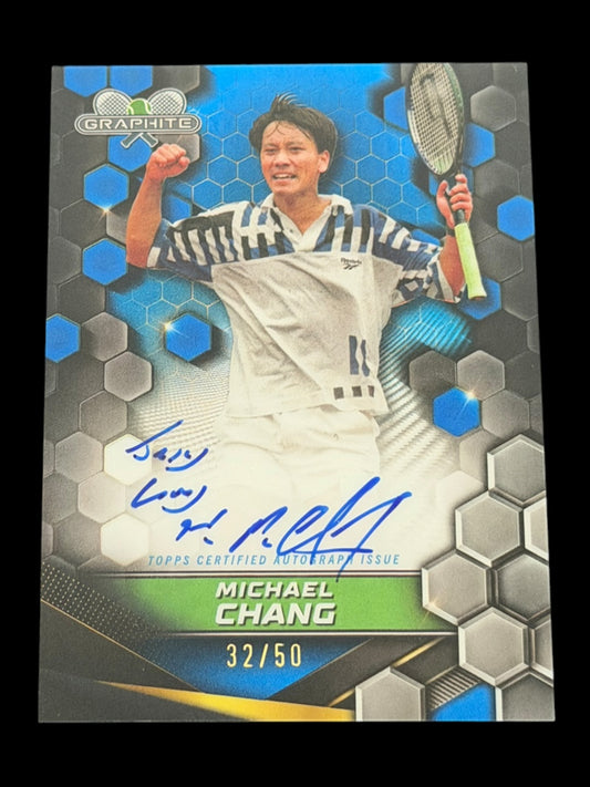 2024 Topps Graphite Michael Chang — Blue Auto /50