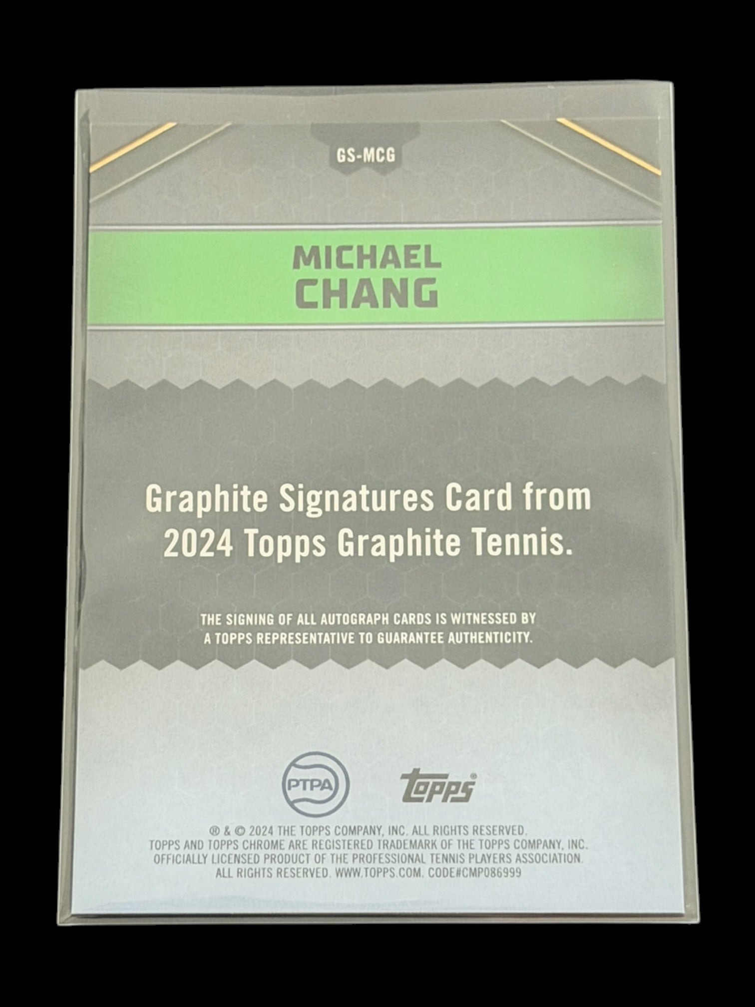 2024 Topps Graphite Michael Chang — Blue Auto /50 – Tennis Card