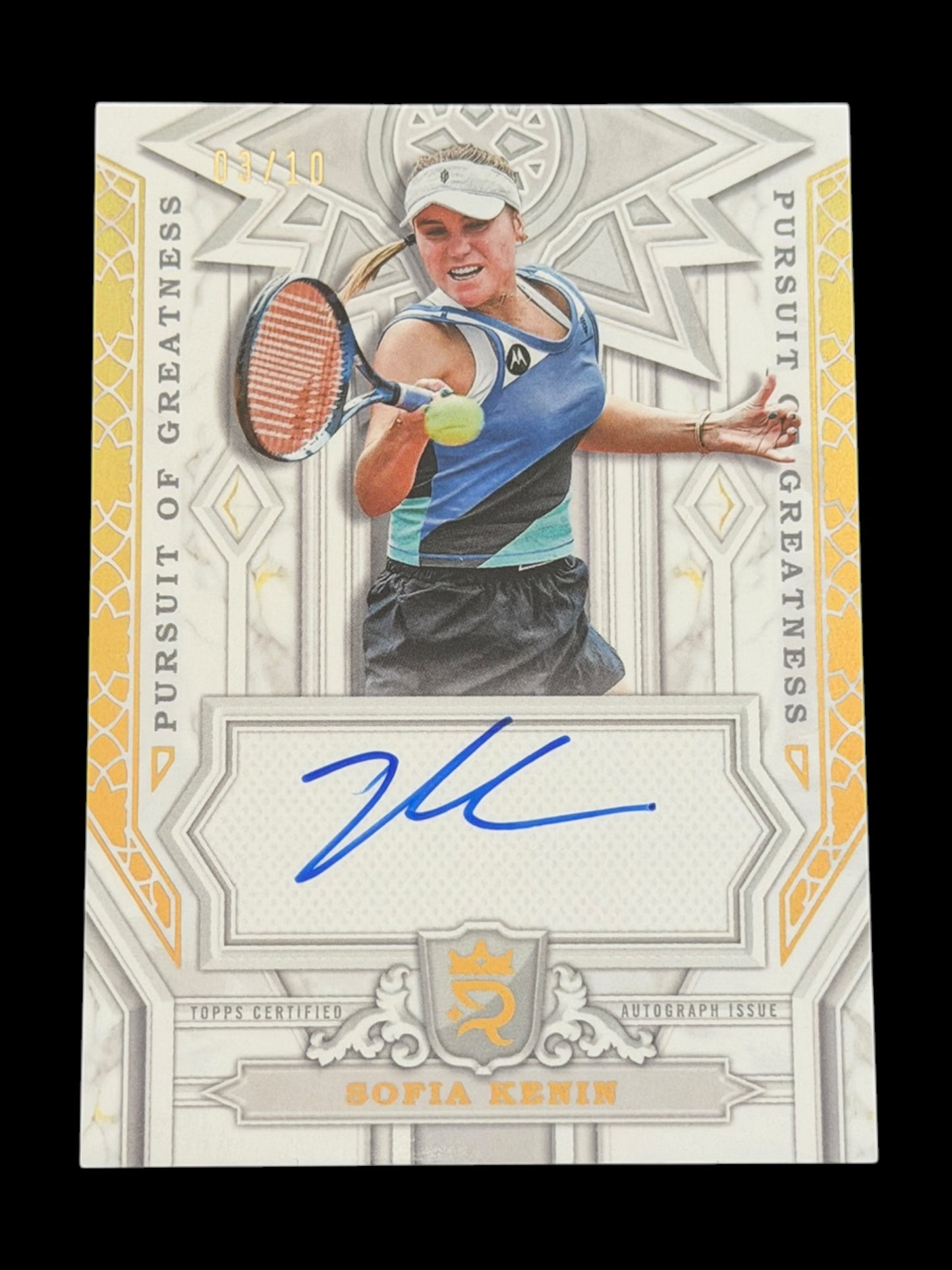 2024 Topps Royalty Sofia Kenin — Gold Pursuit of Greatness Auto /10