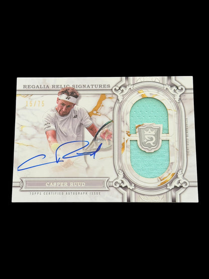 2024 Topps Royalty Casper Ruud — Regalia Relics Signatures /75