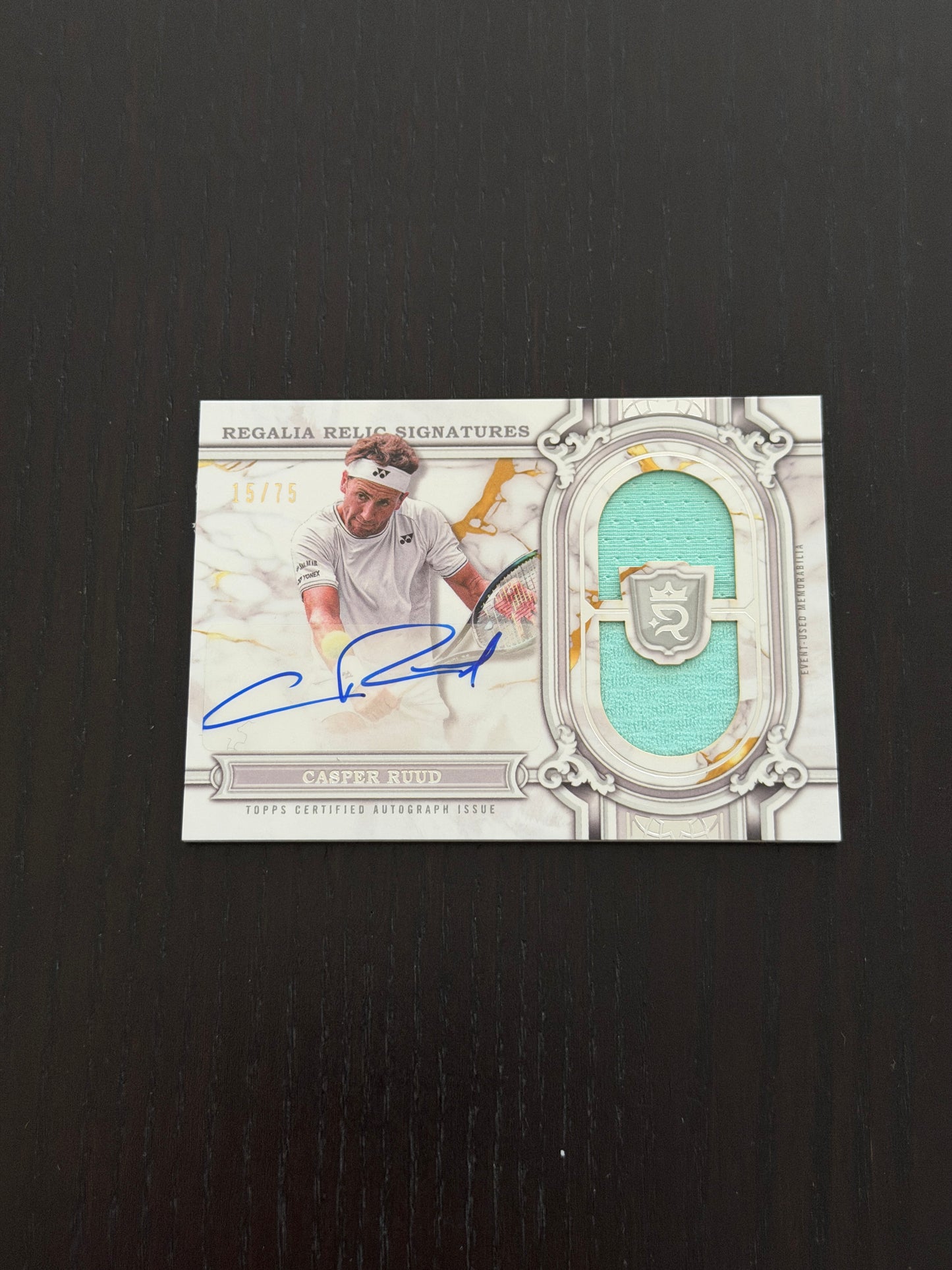 2024 Topps Royalty Casper Ruud — Regalia Relics Signatures /75