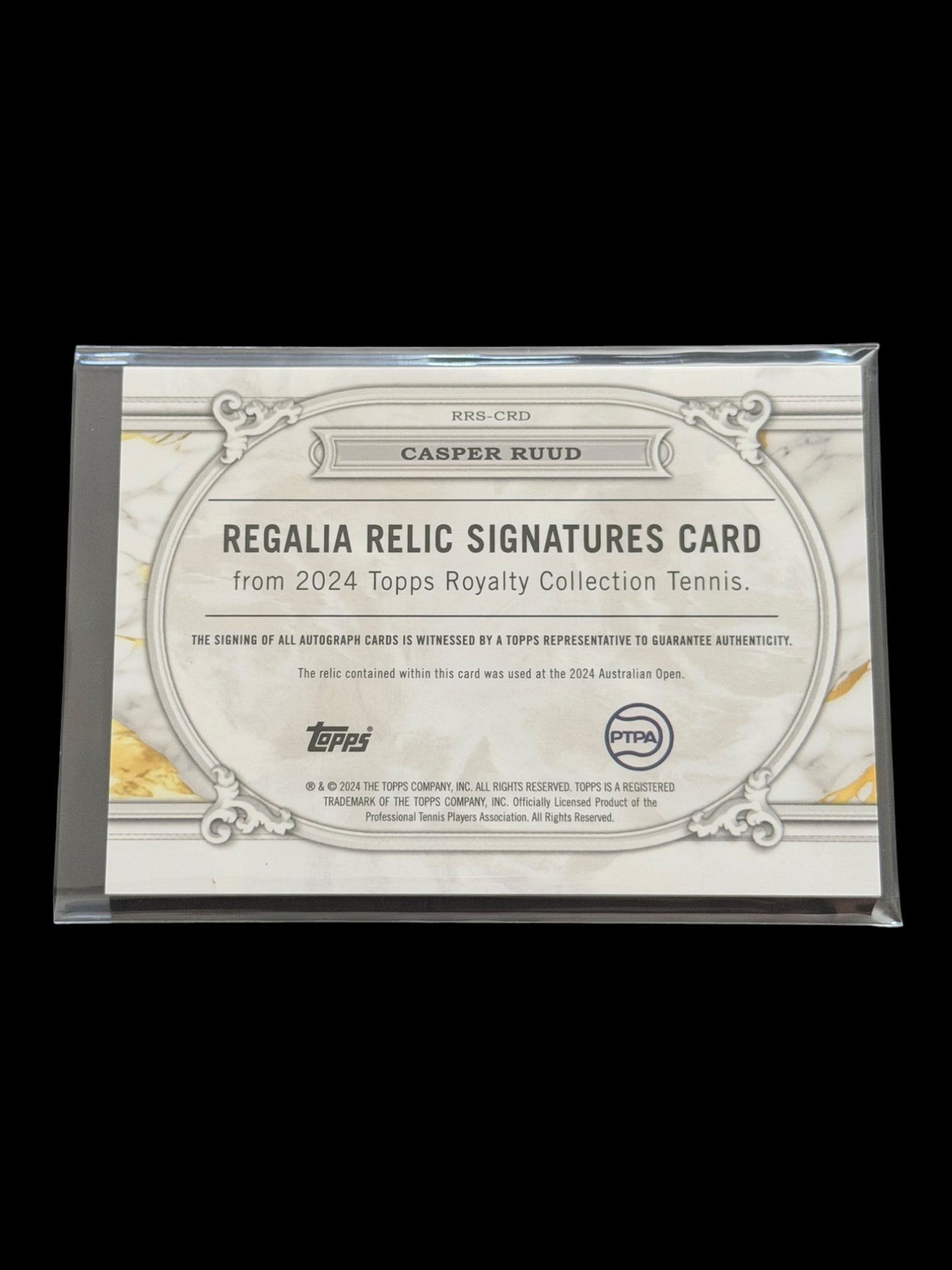 2024 Topps Royalty Casper Ruud — Regalia Relics Signatures /75