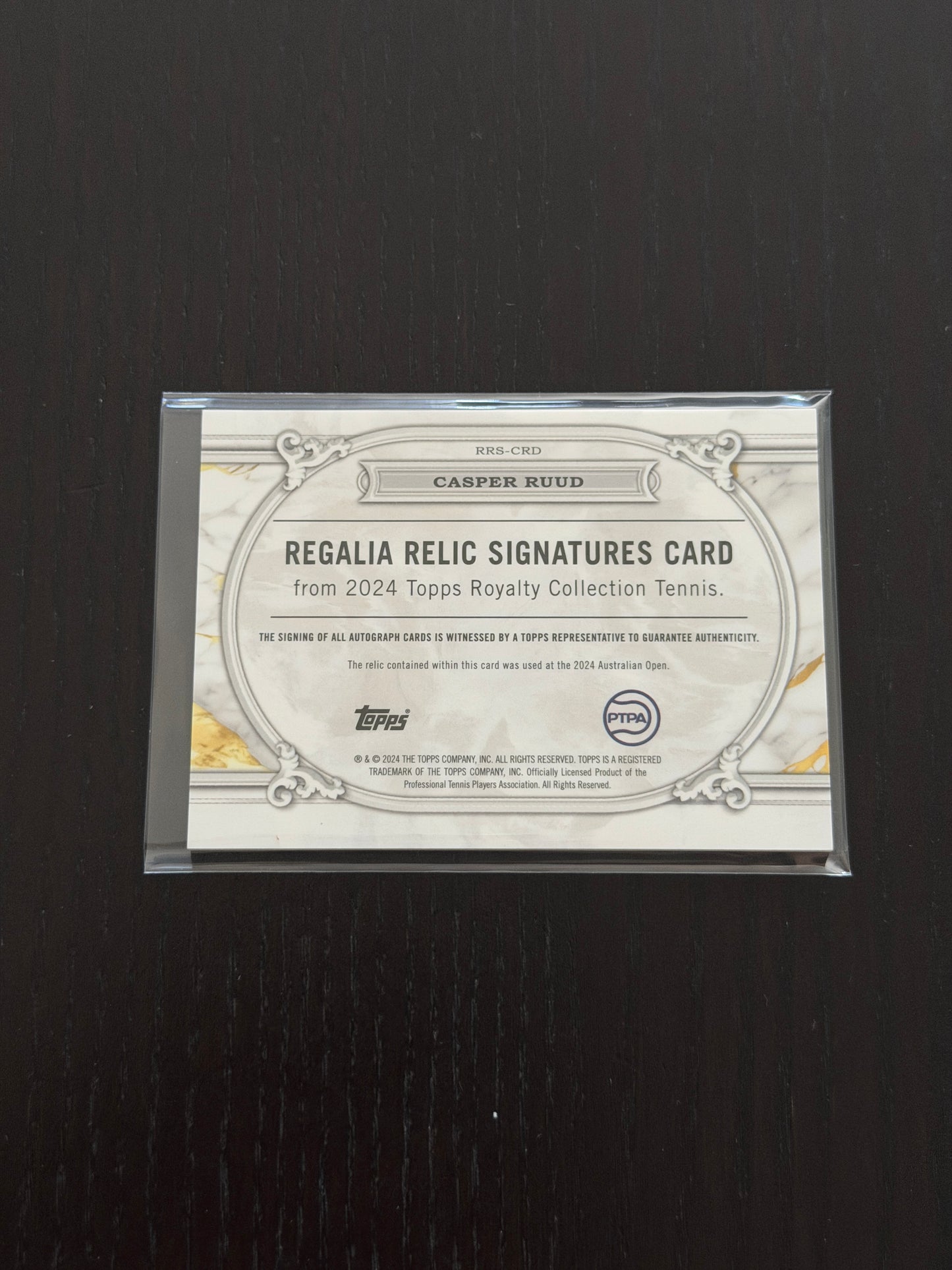 2024 Topps Royalty Casper Ruud — Regalia Relics Signatures /75