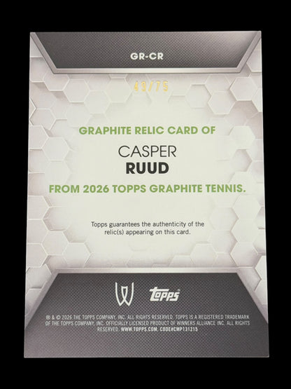 2026 Topps Graphite Casper Ruud — Green Relic /75