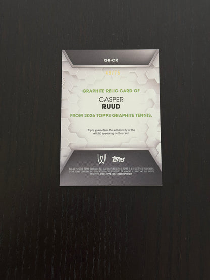 2026 Topps Graphite Casper Ruud — Green Relic /75