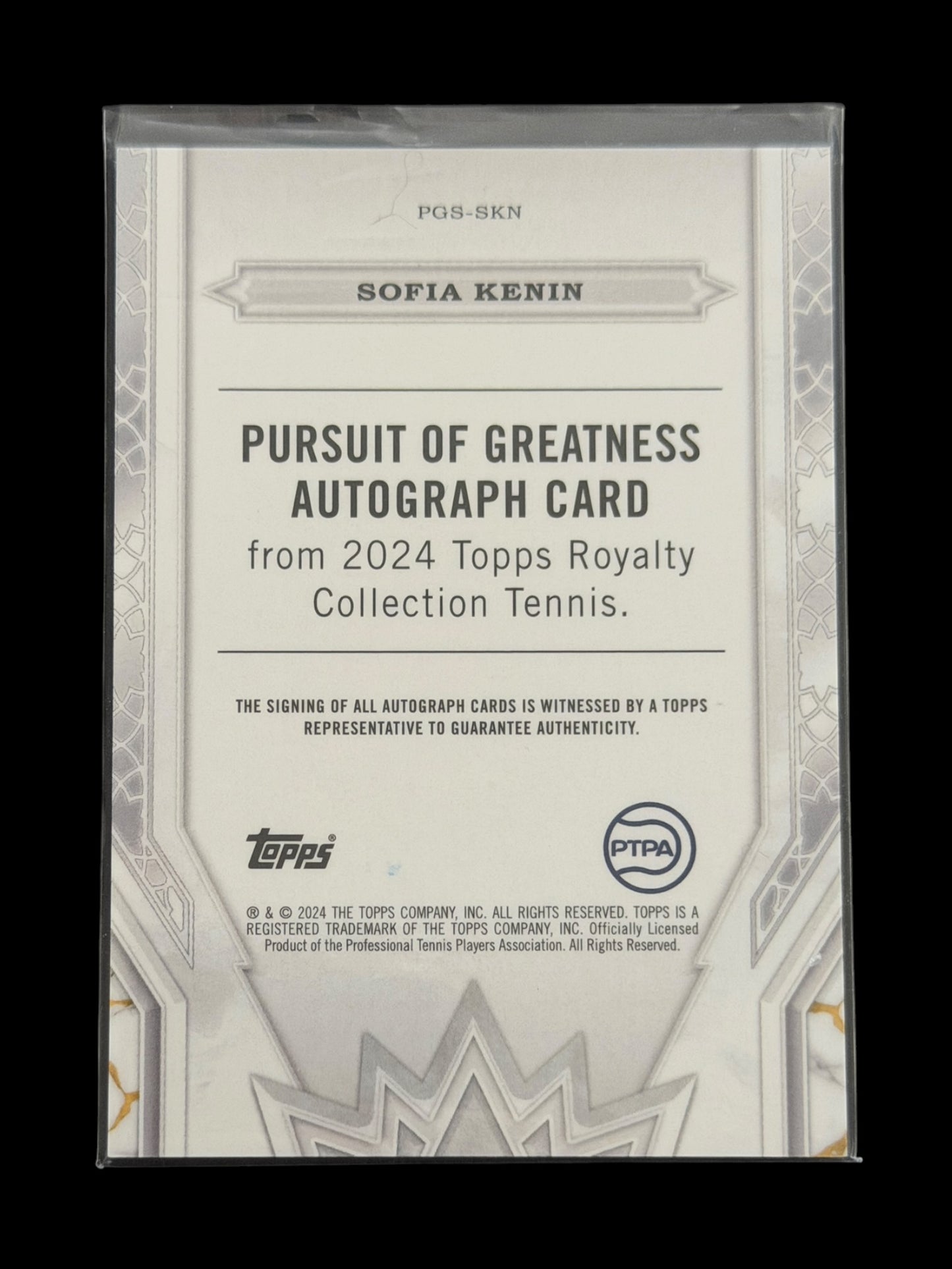 2024 Topps Royalty Sofia Kenin — Gold Pursuit of Greatness Auto /10