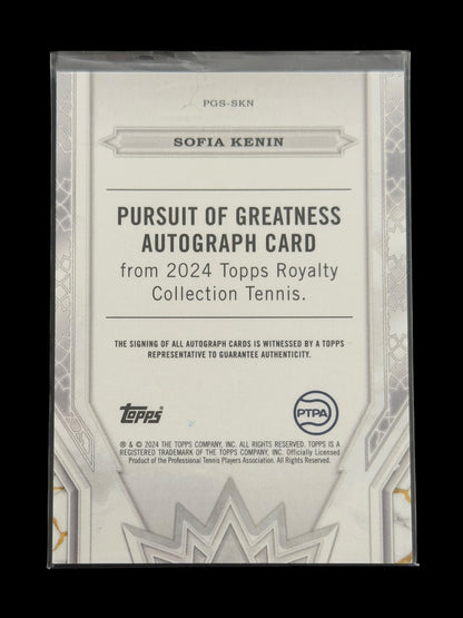2024 Topps Royalty Sofia Kenin — Gold Pursuit of Greatness Auto /10