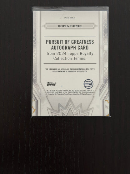 2024 Topps Royalty Sofia Kenin — Gold Pursuit of Greatness Auto /10
