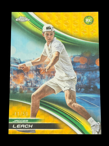 2025 Topps Chrome Jagger Leach — Gold Geometric Refractor /50
