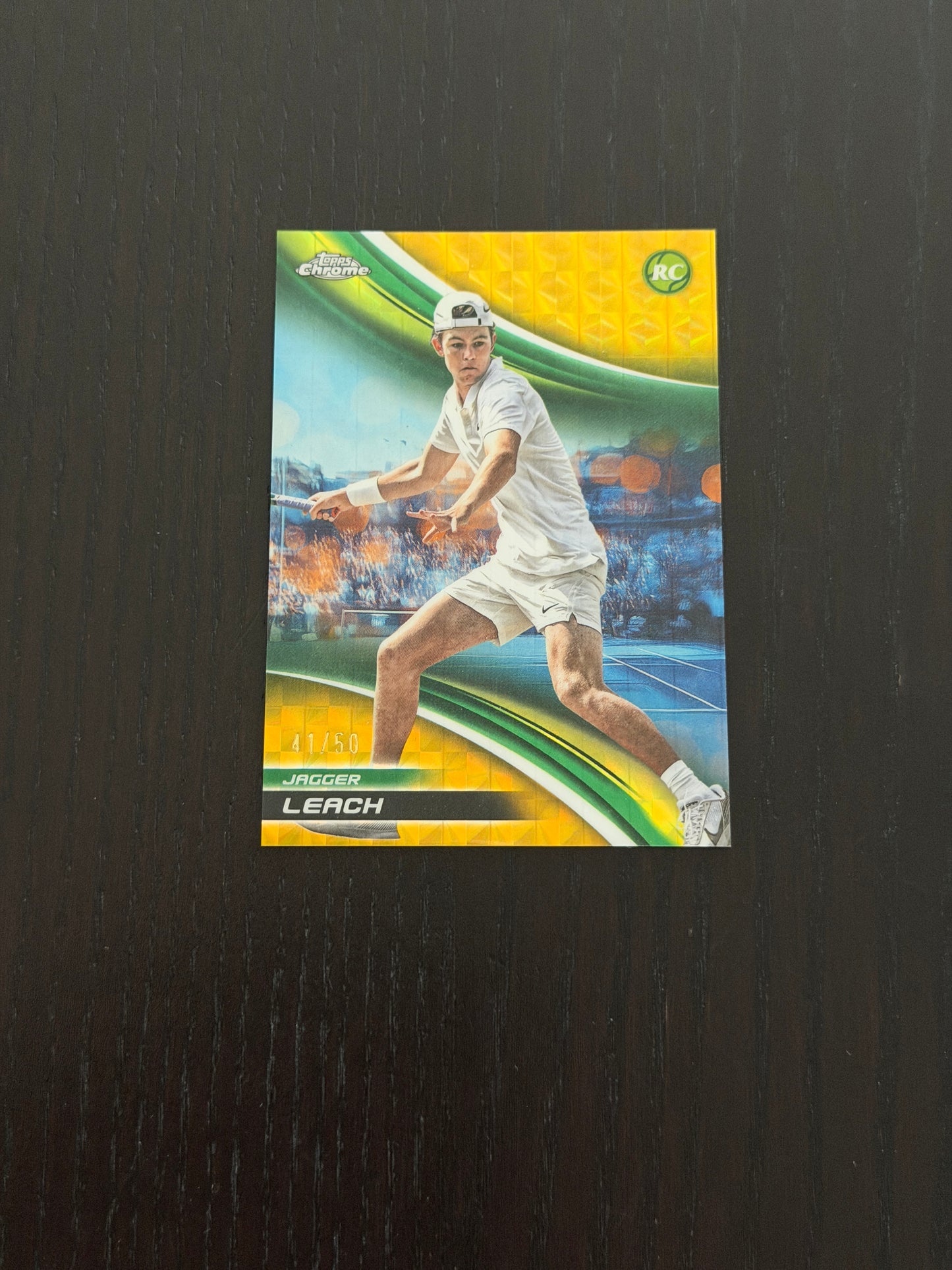 2025 Topps Chrome Jagger Leach — Gold Geometric Refractor /50