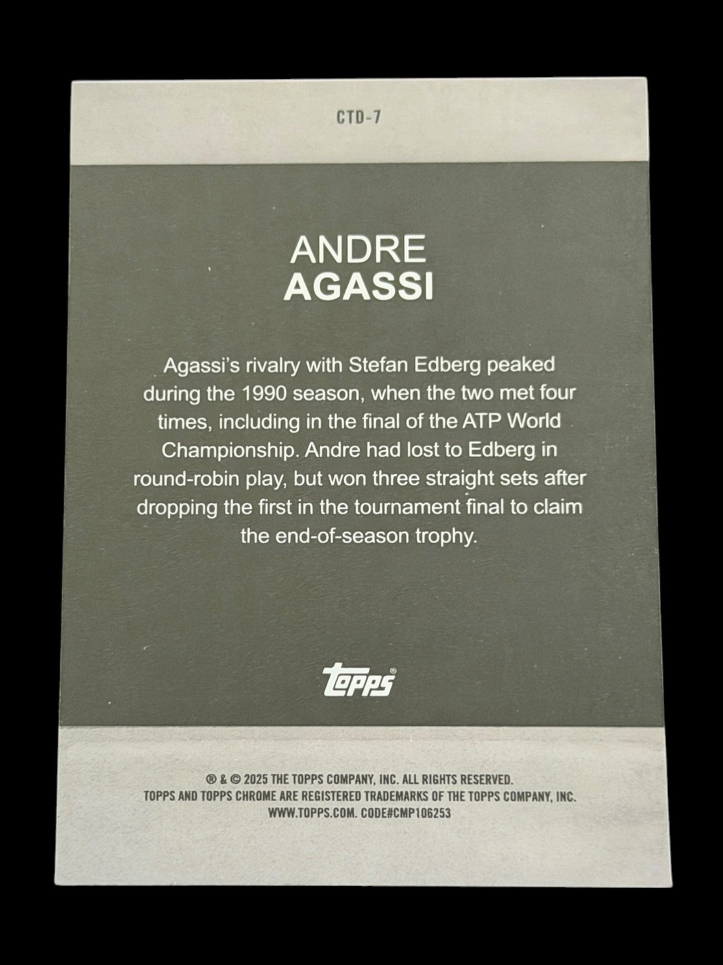 2025 Topps Chrome Andre Agassi — Captured