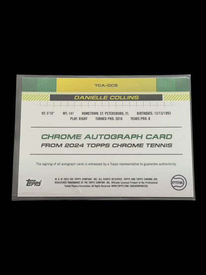 2024 Topps Chrome Danielle Collins — Green Auto /99