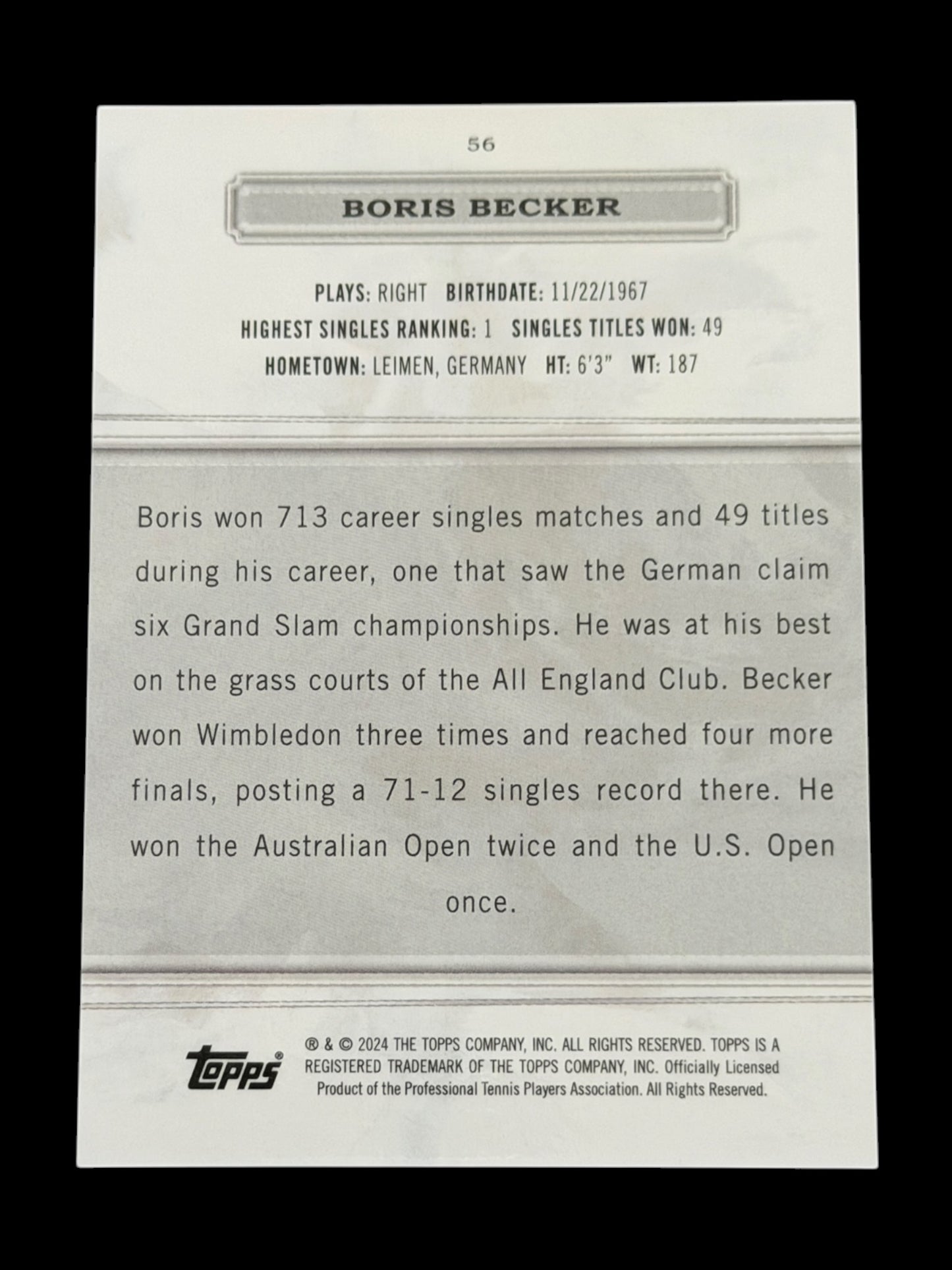 2024 Topps Royalty Boris Becker /99