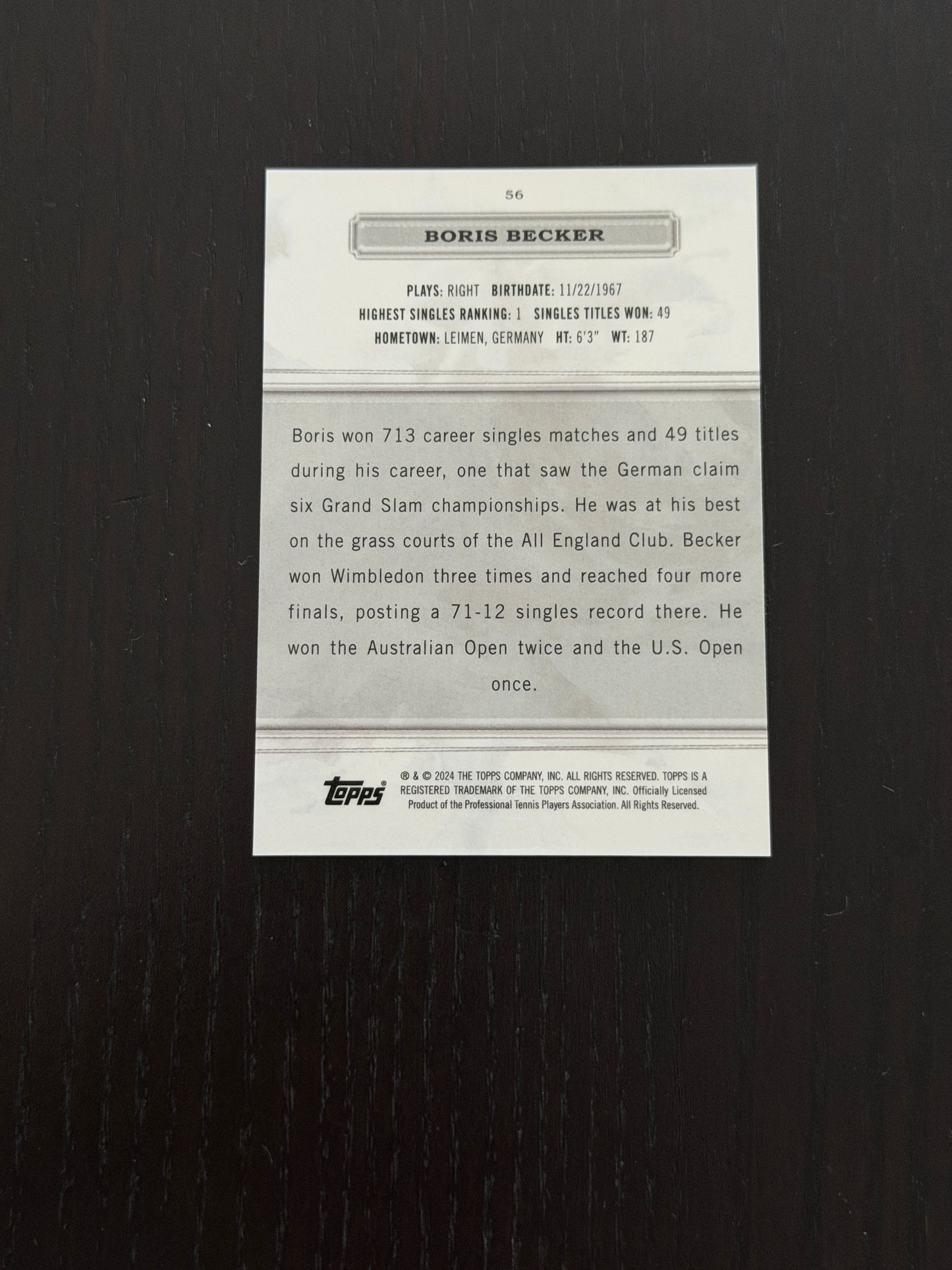 2024 Topps Royalty Boris Becker /99