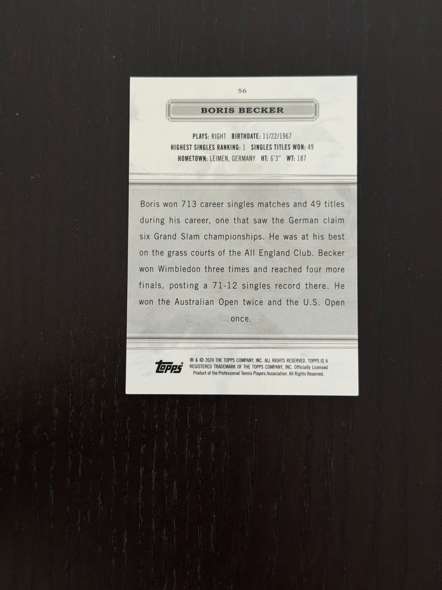 2024 Topps Royalty Boris Becker /35