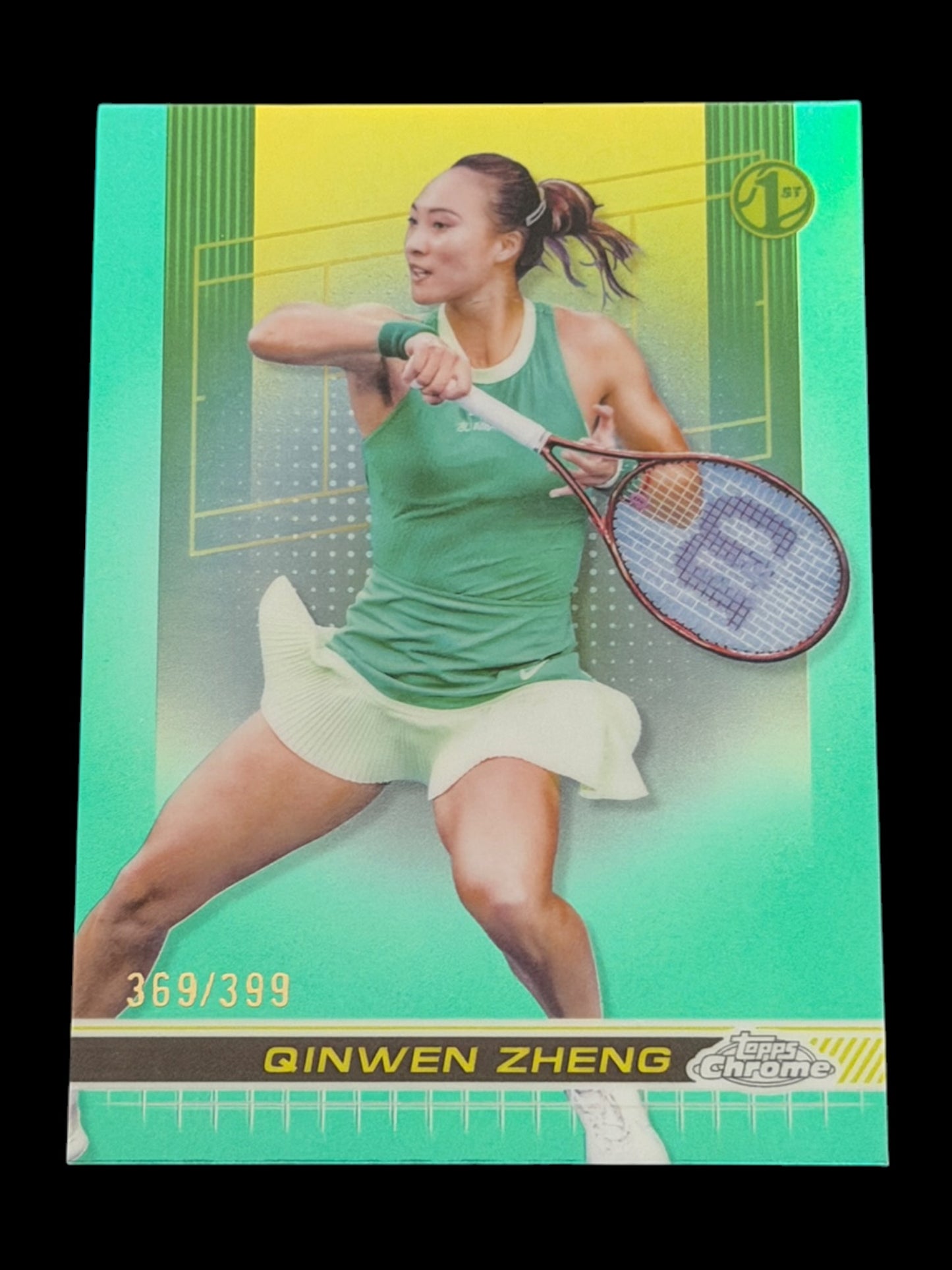 2024 Topps Chrome Qinwen Zheng — Aqua Refractor /399