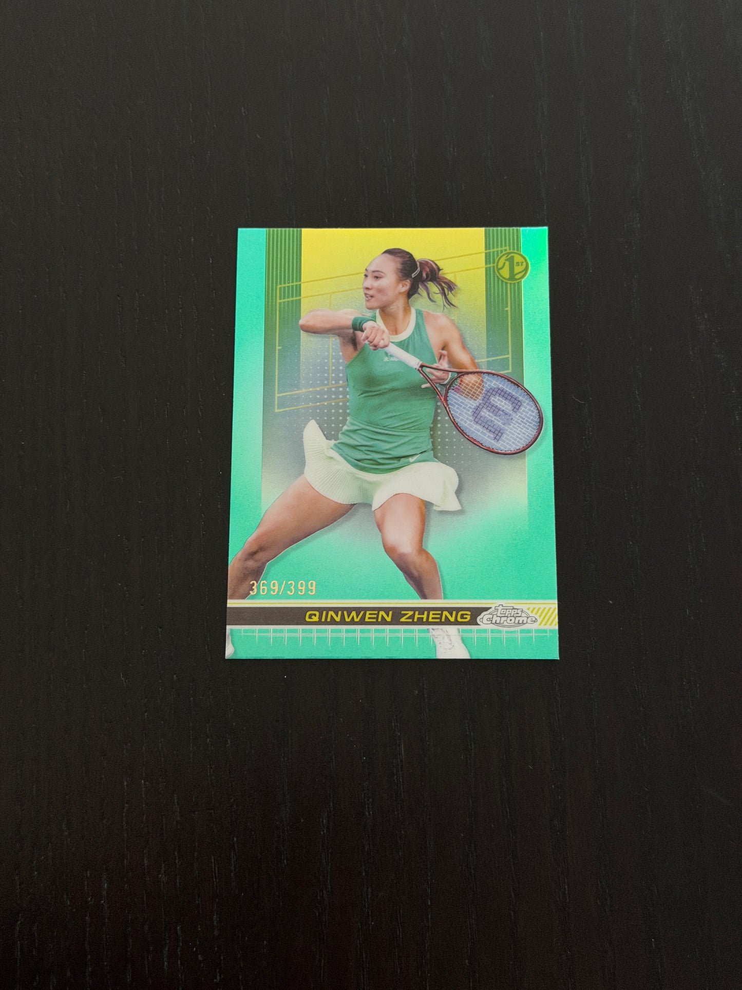 2024 Topps Chrome Qinwen Zheng — Aqua Refractor /399