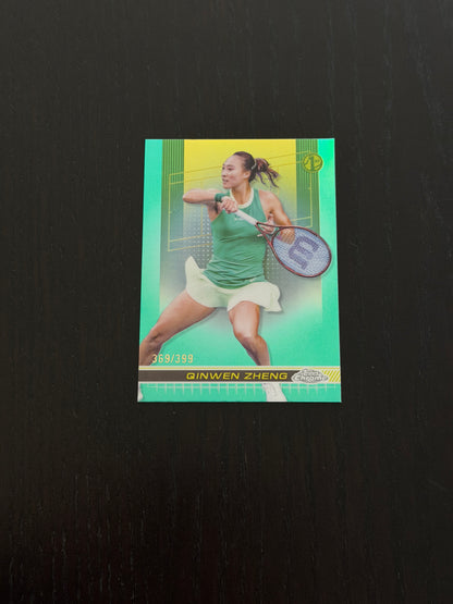 2024 Topps Chrome Qinwen Zheng — Aqua Refractor /399