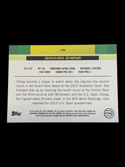 2024 Topps Chrome Qinwen Zheng — Aqua Refractor /399