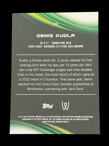 2025 Topps Chrome Sapphire Denis Kudla — Green /75