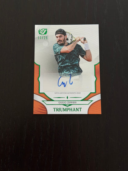 2025 Topps Triumphant Giulio Zeppieri Orange Auto /25