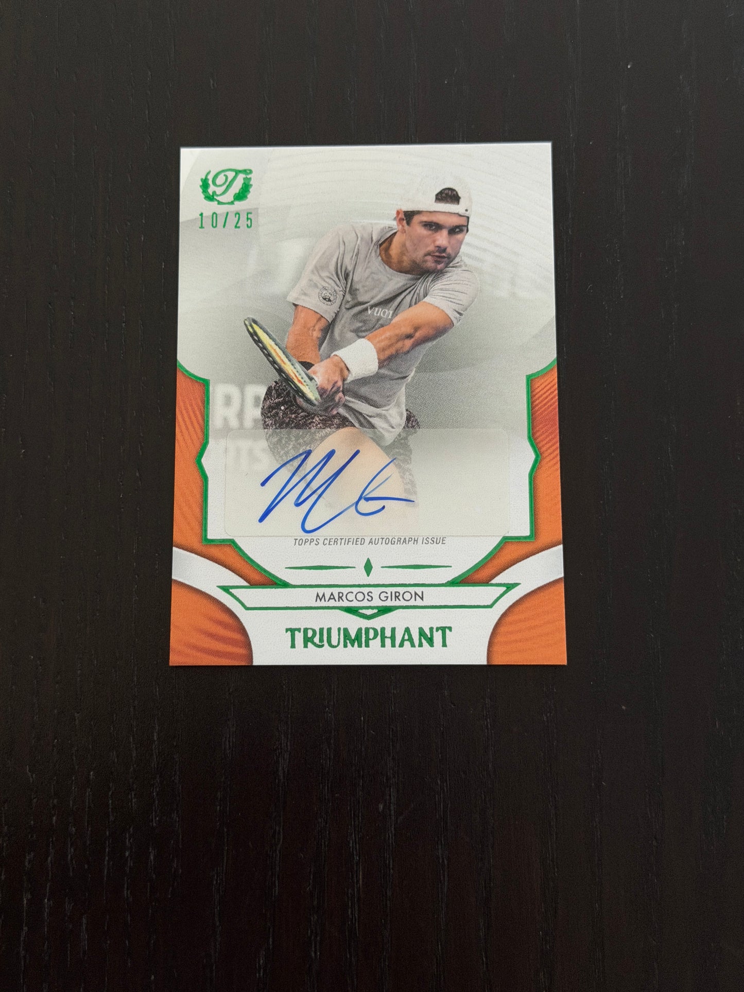 2025 Topps Triumphant Marcos Giron Orange Auto /25