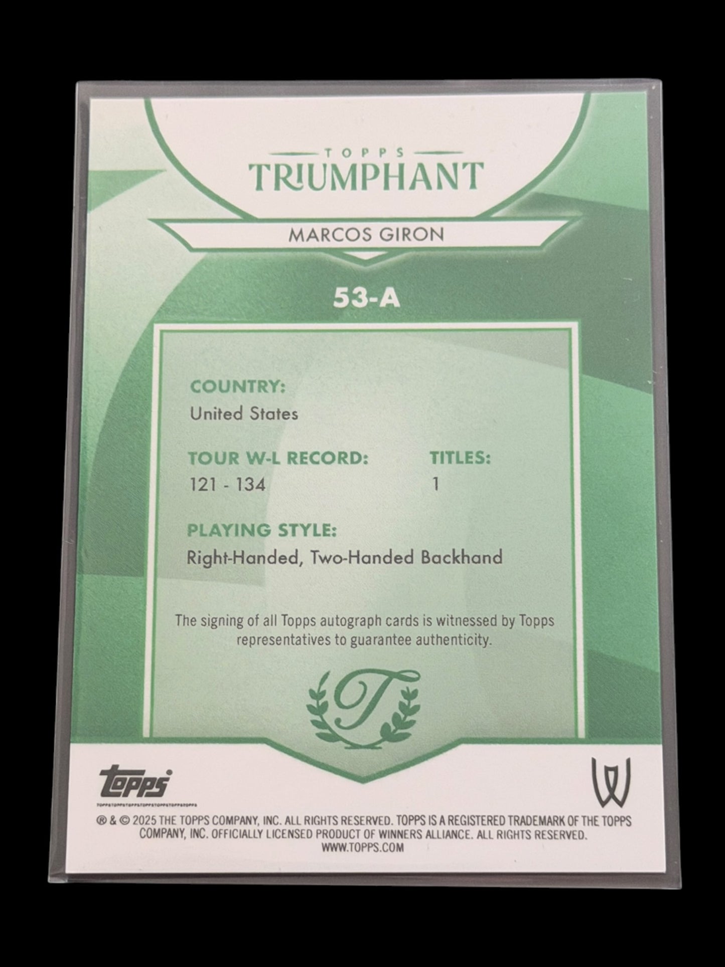 2025 Topps Triumphant Marcos Giron Orange Auto /25