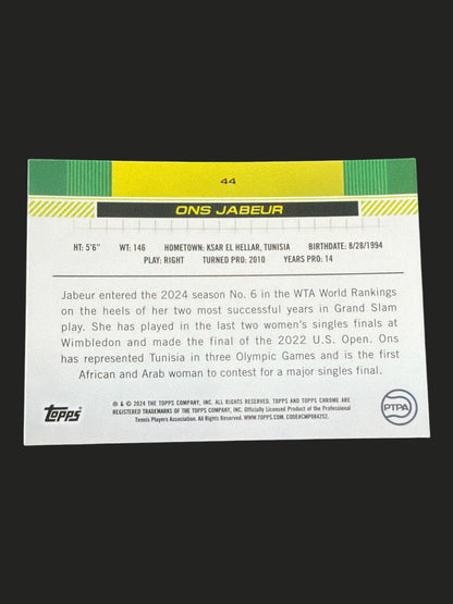 2024 Topps Chrome Negative Refractor Ons Jabeur