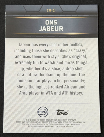 2024 Topps Graphite Tennis Court Masters Green Refractor 53/75 Ons Jabeur