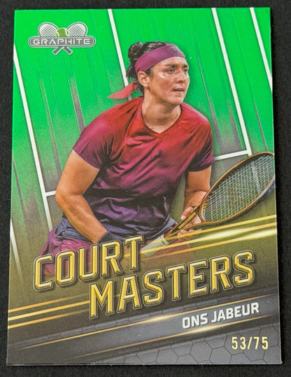 2024 Topps Graphite Tennis Court Masters Green Refractor 53/75 Ons Jabeur