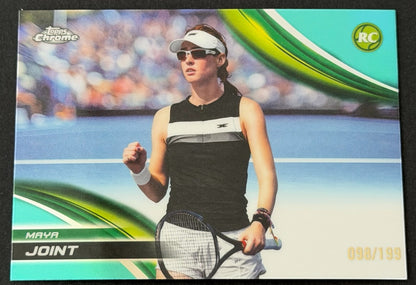 2025 Topps Chrome Tennis Aqua Refractor 098/199 Maya Joint