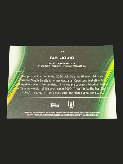 2025 Topps Chrome Tennis Iva Jovic