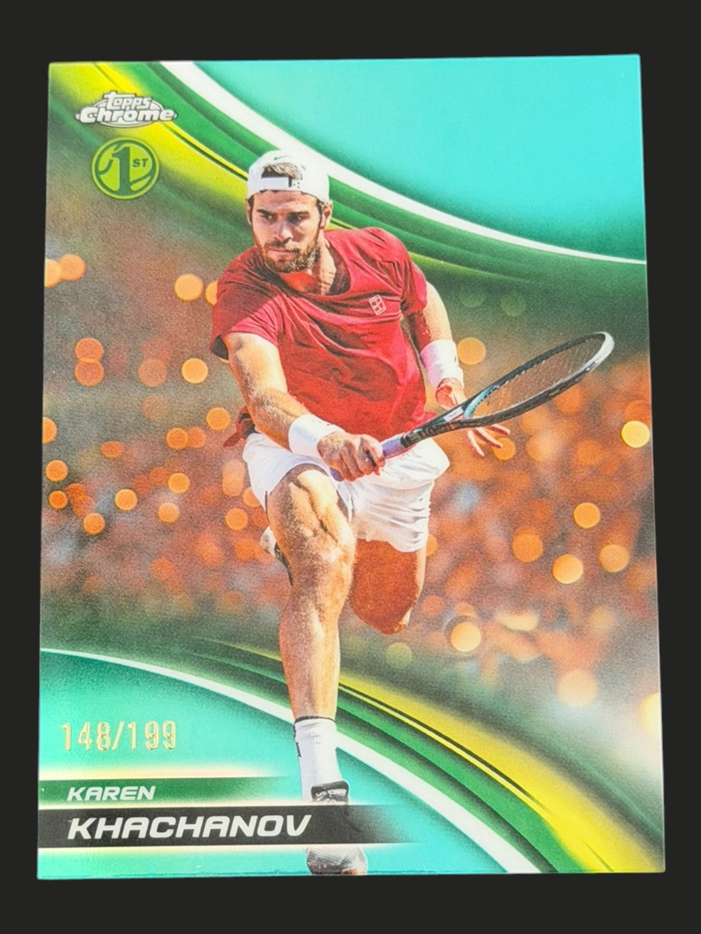 2025 Topps Chrome Tennis Aqua Refractor 148/199 Karen Khachanov
