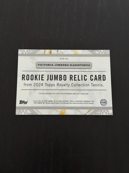 2024 Topps Royalty Rookie Jumbo Relic 38/50 Victoria Jimenez Kasintseva