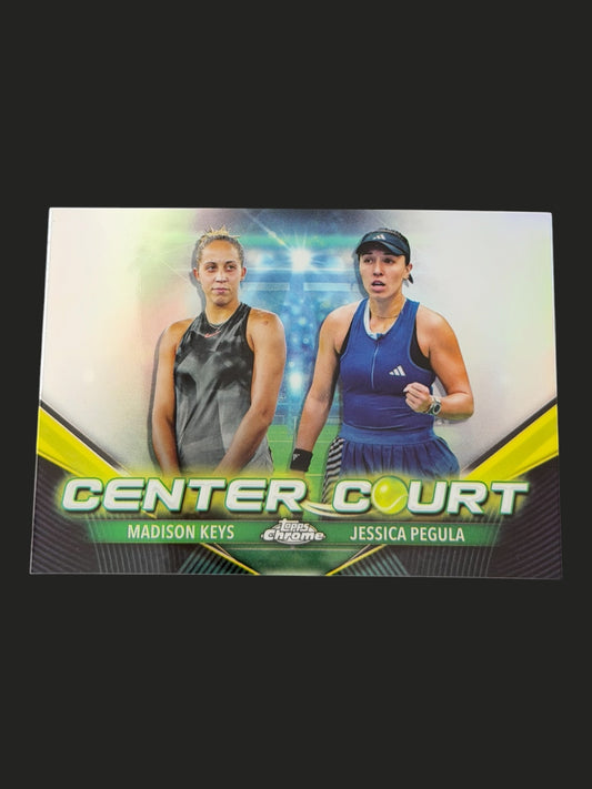 2024 Topps Chrome Tennis Center Court Madison Keys & Jessica Pegula