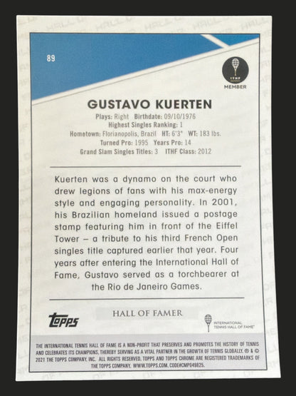2021 Topps Chrome Tennis Gustavo Kuerten