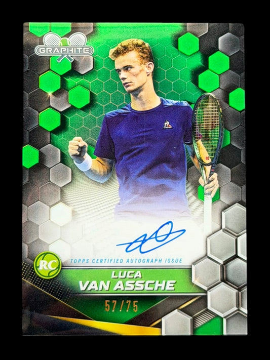 2024 Topps Graphite Green On-Card Autograph 57/75 Luca Van Assche