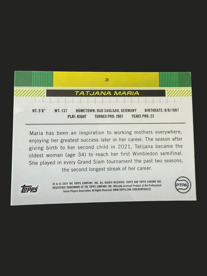 2024 Topps Chrome Prism Refractor Tatjana Maria