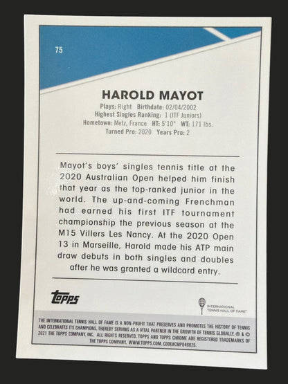 2021 Topps Chrome Tennis Harold Mayot