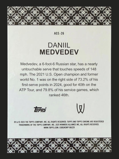 2025 Topps Chrome Tennis Aces Daniil Medvedev