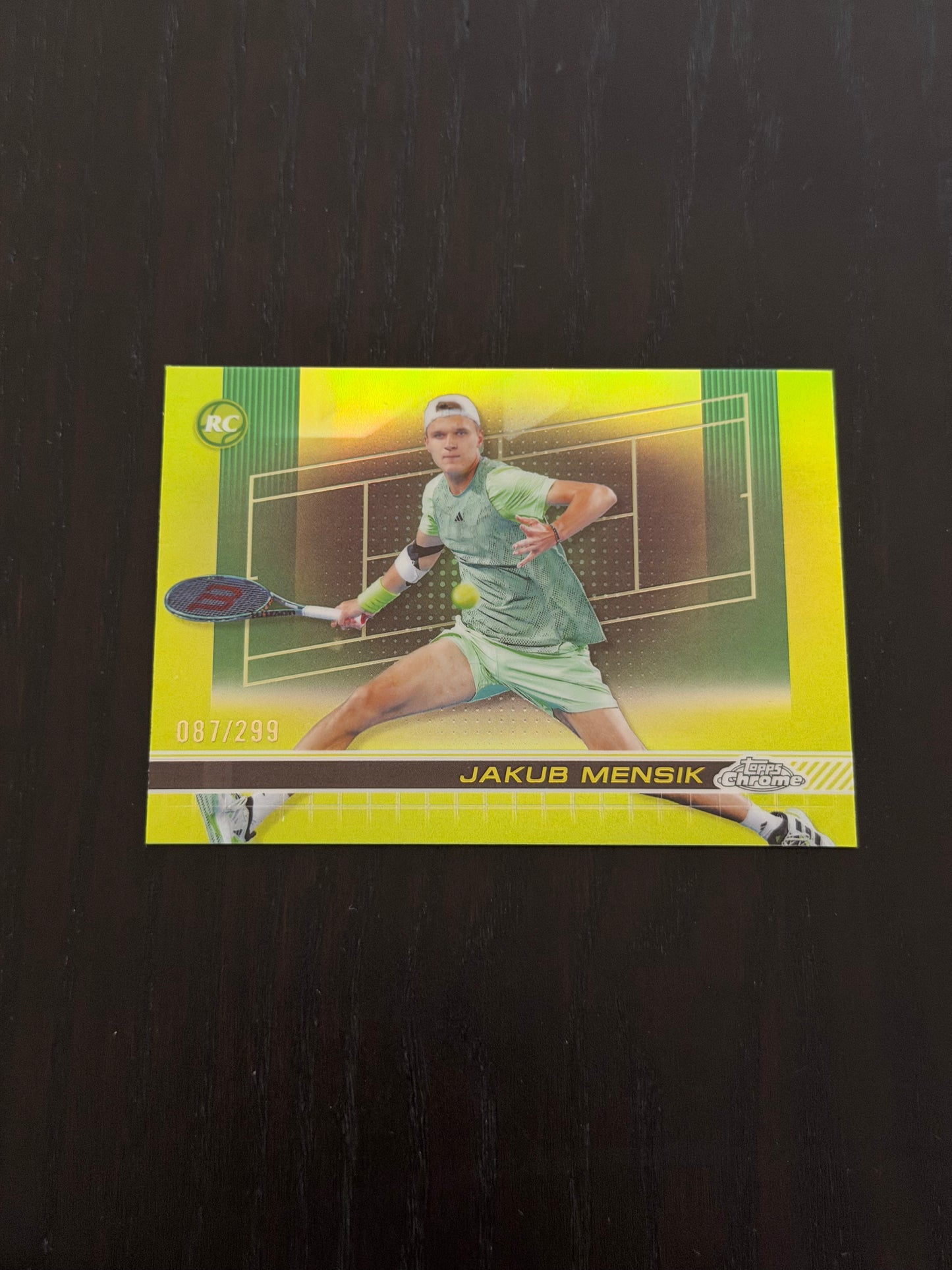 2024 Topps Chrome Jakub Mensik — Lime Green Refractor /299 tennis card
