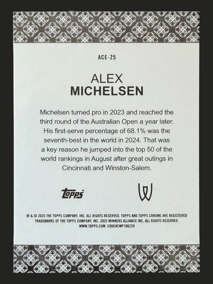2025 Topps Chrome Tennis Aces Alex Michelsen